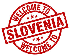 welcome to Slovenia red stamp