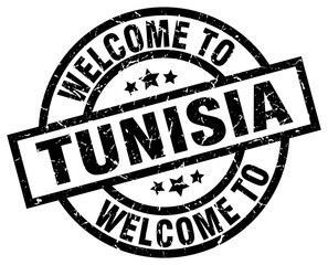 welcome to Tunisia black stamp