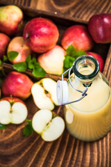 Freshly pressed cloudy apple juice