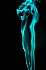 Abstract smoke isolated on black background. (Yellow color No.4)