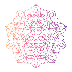 colorful gradient mandala pattern for logo design  coloring books