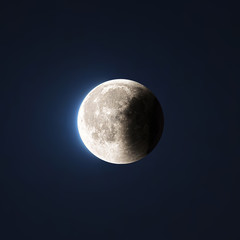 Lunar eclipse over dark sky © Patryk Kosmider