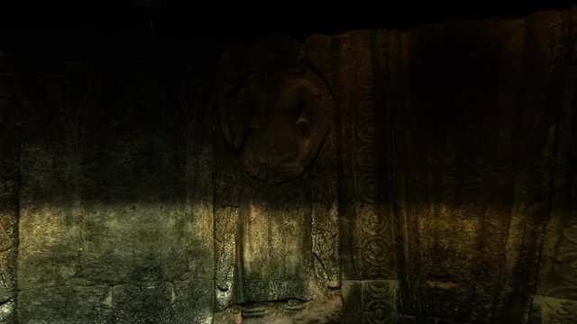 Timelapse of carving at Ta Prohm Cambodia Siem Riep