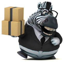 Fun zebra - 3D Illustration © Julien Tromeur