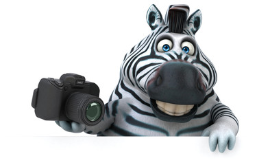 Fun zebra - 3D Illustration © Julien Tromeur