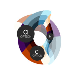 Obraz premium Abstract colorful geometric option infographics design template with sample abc options. Abstract background for business presentation or information banner