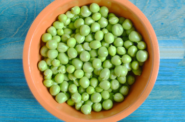 juicy peas close-up