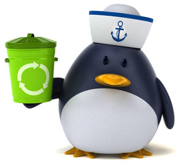 Fun penguin - 3D Illustration