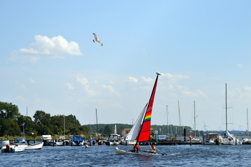 Fototapeta premium Segeln im Salzhaff
