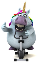 Fun unicorn - 3D Illustration