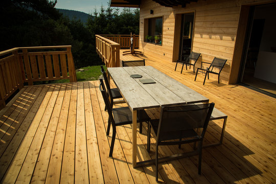 Terrasse de Chalet en bois
