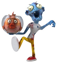 Fun zombie - 3D Illustration