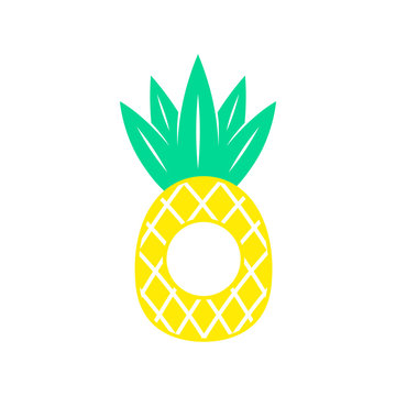 Pineapple. Tropical fruit. Flat vector illustration