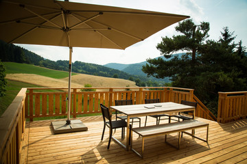 Terrasse de Chalet en bois