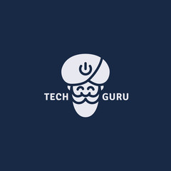 Tech guru logo - obrazy, fototapety, plakaty