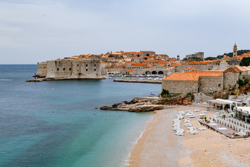 Fototapeta premium Beatiful view of famous Dubrovnik old & world heritage city of Croatia