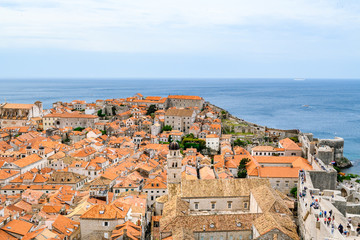 Naklejka premium Beatiful view of famous Dubrovnik old & world heritage city of Croatia