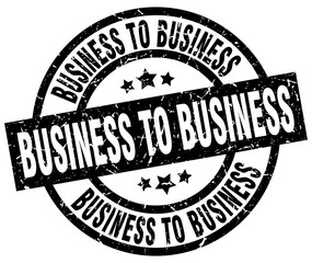 business to business round grunge black stamp