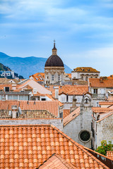 Fototapeta na wymiar Beatiful view of famous Dubrovnik old & world heritage city of Croatia