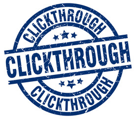 clickthrough blue round grunge stamp
