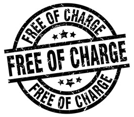 free of charge round grunge black stamp