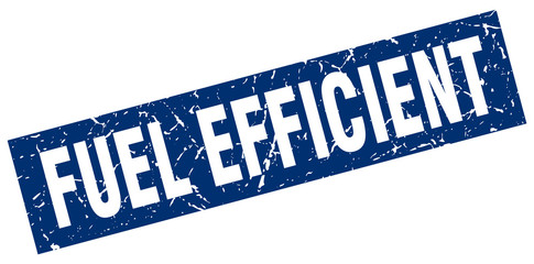 square grunge blue fuel efficient stamp