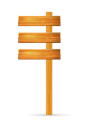 Wooden sign post