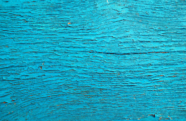 Wood texture painted blue closeup