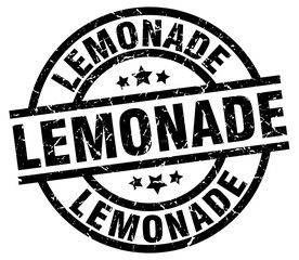 lemonade round grunge black stamp