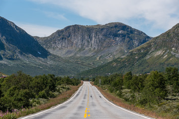 Road between mountains