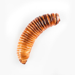 Naklejka premium Fried banana in dough on white background, isolate