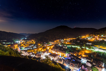 Fototapeta premium city at night black forrest germany
