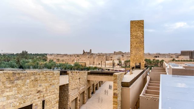 Albujairi Time Lapse, Saudi Arabia Time Lapse Sunset With Clouds, Al-Bujairi Day To Night Time Lapse, Riyadh, Diriyah