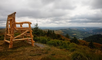 Views over the Welsh Valleys at Bwlch Nant Yr Arian Ponterwyd Aberystwyth Ceredigion