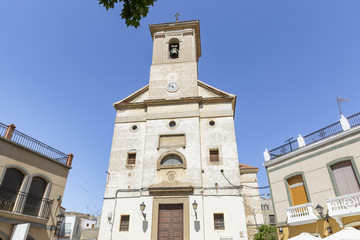 Fototapeta na wymiar Parish Church of San Juan Bautista in Alhabia town, Almeria, Andalusia, Spain