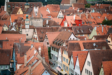 Fototapeta premium Historic town of Rothenburg ob der Tauber, Franconia, Bavaria, Germany