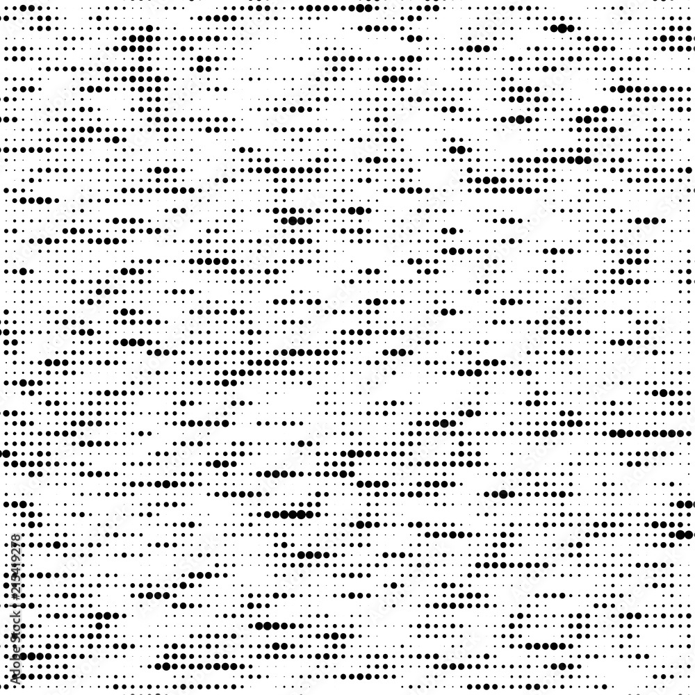 Aufkleber Halftone pattern. Corrupted code. Glitch background. Computer Virus. Gradient design background. Particle virus. Vector Illustration.