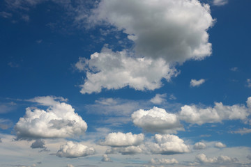 Blue sky and white clouds - Stockphoto