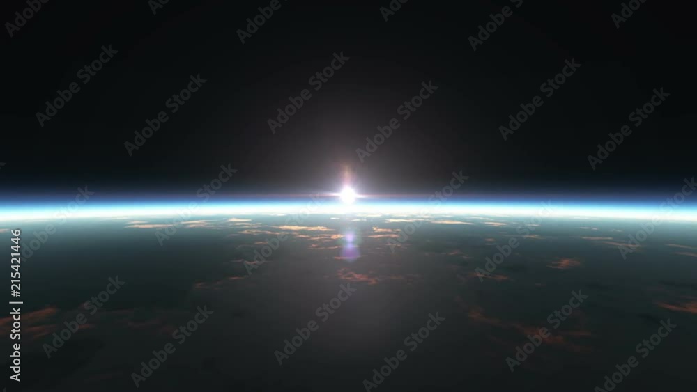 Canvas Prints planet sunrise from space