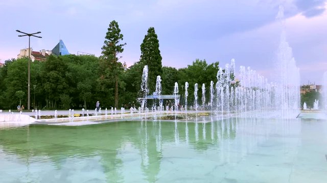 National Palace of Culture fountain.