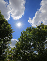 Weißblauer Sommerhimmel