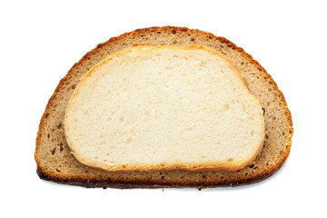 bread slices isolated