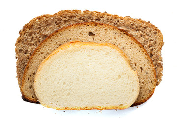 bread slices isolated