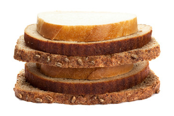 bread slices isolated