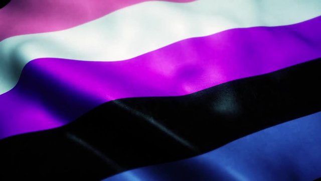 Waving Genderfluidity Pride Flag