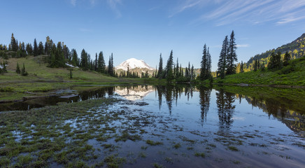 Tipsoo Lake is a picturesque lake in Mt Rainier NP, Chinook Pass. 