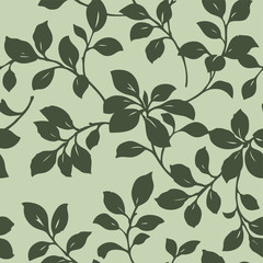 Obraz premium Elegance seamless leaves pattern