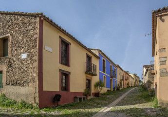 calle de la villa abandonada de Granadilla en Caceres, España 