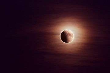 Obraz premium Moon eclipse of 2018