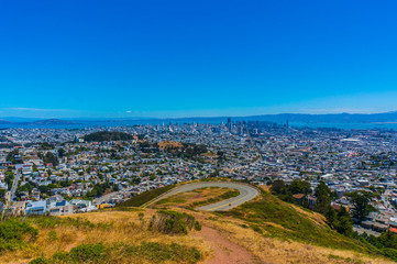 Fototapeta na wymiar Looking over San Francisco, Ca, USA